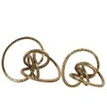 Urban Trends Collection Metal Curl Abstract Sculpture Metallic Finish Gold Set of 2 39571